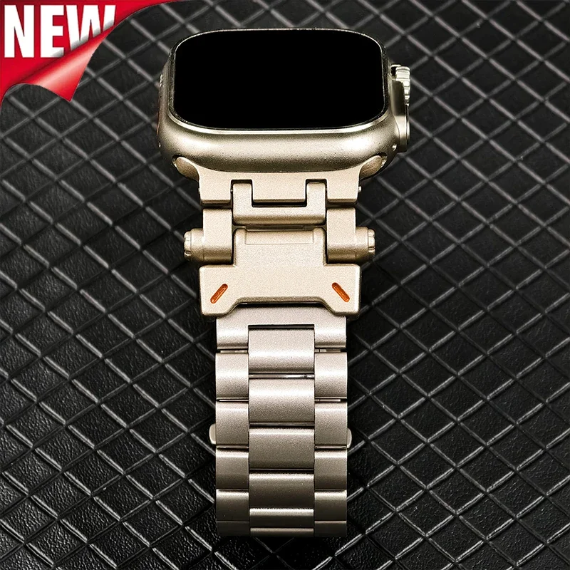 

Luxury Metal Strap for Apple Watch Ultra 2 49mm 45mm 44mm 42mm Stainless Steel Bracelet Wristband for Iwatch Series 9 8 7 6 5 4