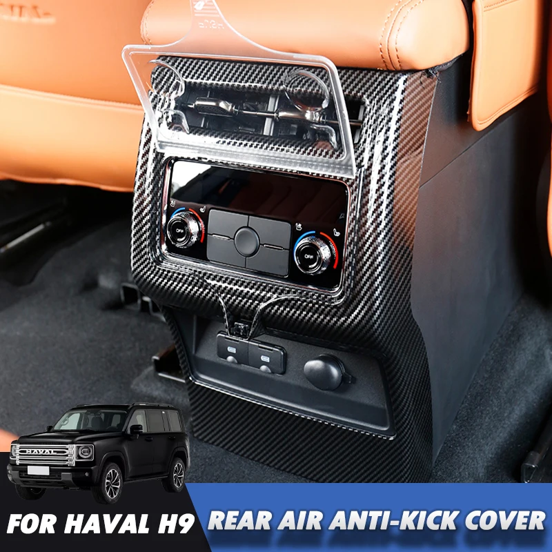 Rear Air Vent Anti-Kick Panel Protective Cover for Great Wall GWM Haval H9 2th 2024-25 AC Frame Sticker Interior Accessories
