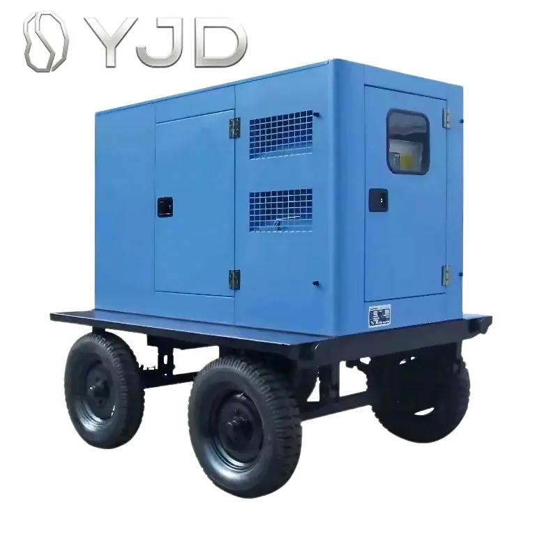 Factory Direct Sales Soundproof Open Trailer Generator Set 150 KVA 120KW Wheeled diesel Generator 50Hz ATS