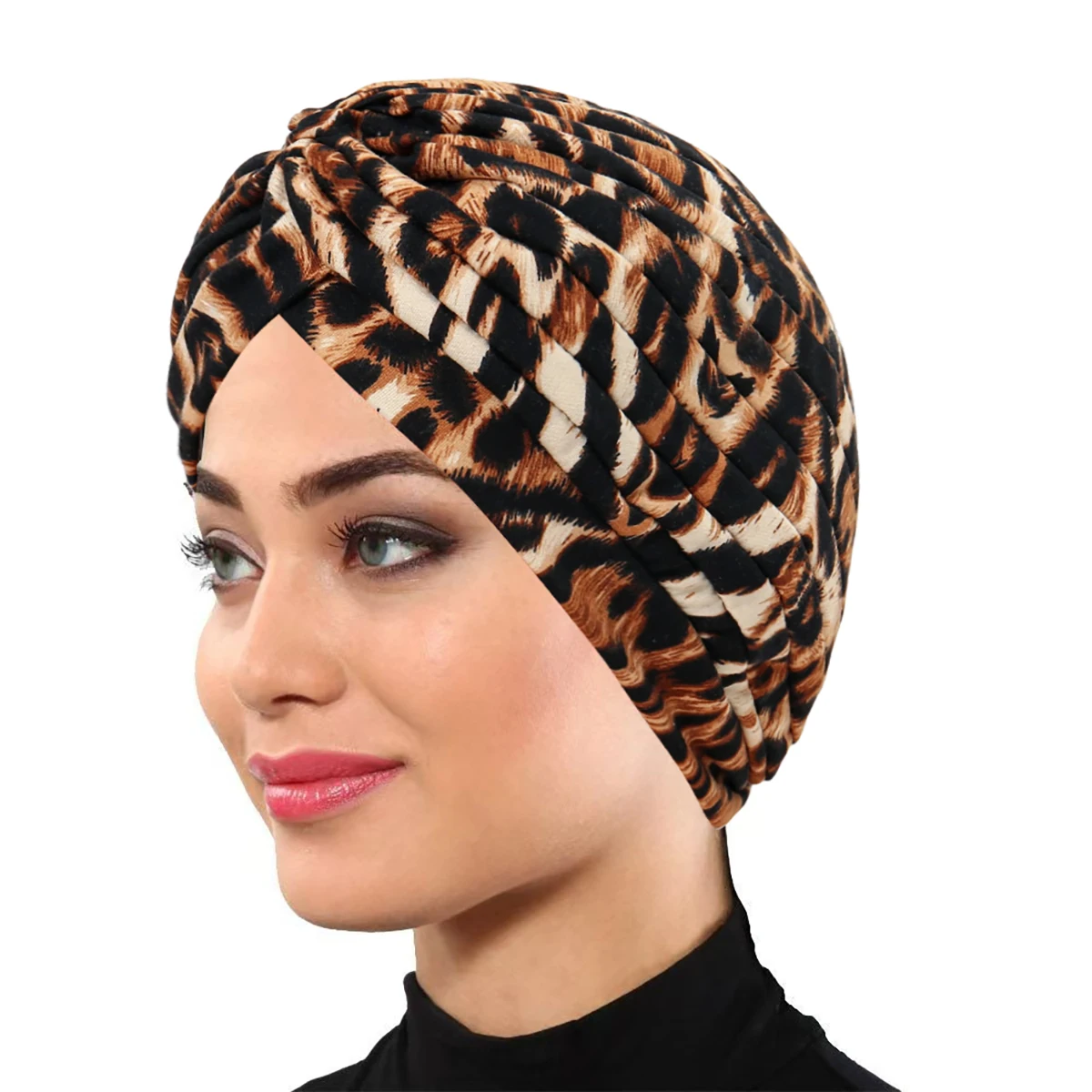 Nowe modne hidżaby damskie z nadrukiem, elastyczne turbany, czapki, szaliki, czapki beanie, opaski na głowę dla osób po chemioterapii, na wypadanie włosów, akcesoria.