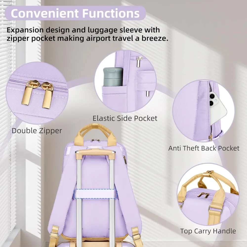 3-Piece Expandable Luggage Set with TSA Lock, Hardshell, Wheels, Airline Approved for Travel