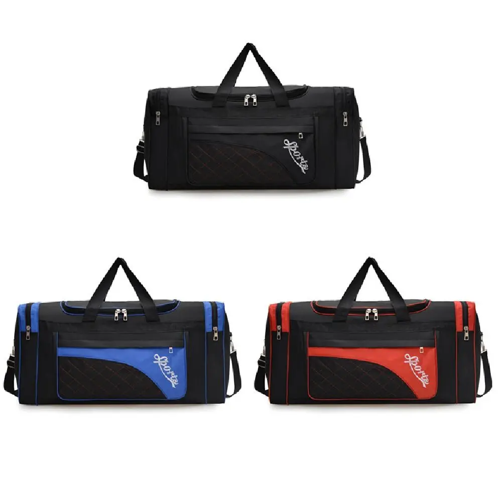 حقيبة سفر ذات سعة كبيرة من القماش الخشن مقاومة للغبار مع حجرة للأحذية وحقيبة لياقة بدنية رياضية مقاومة للاهتراء وخفيفة الوزن