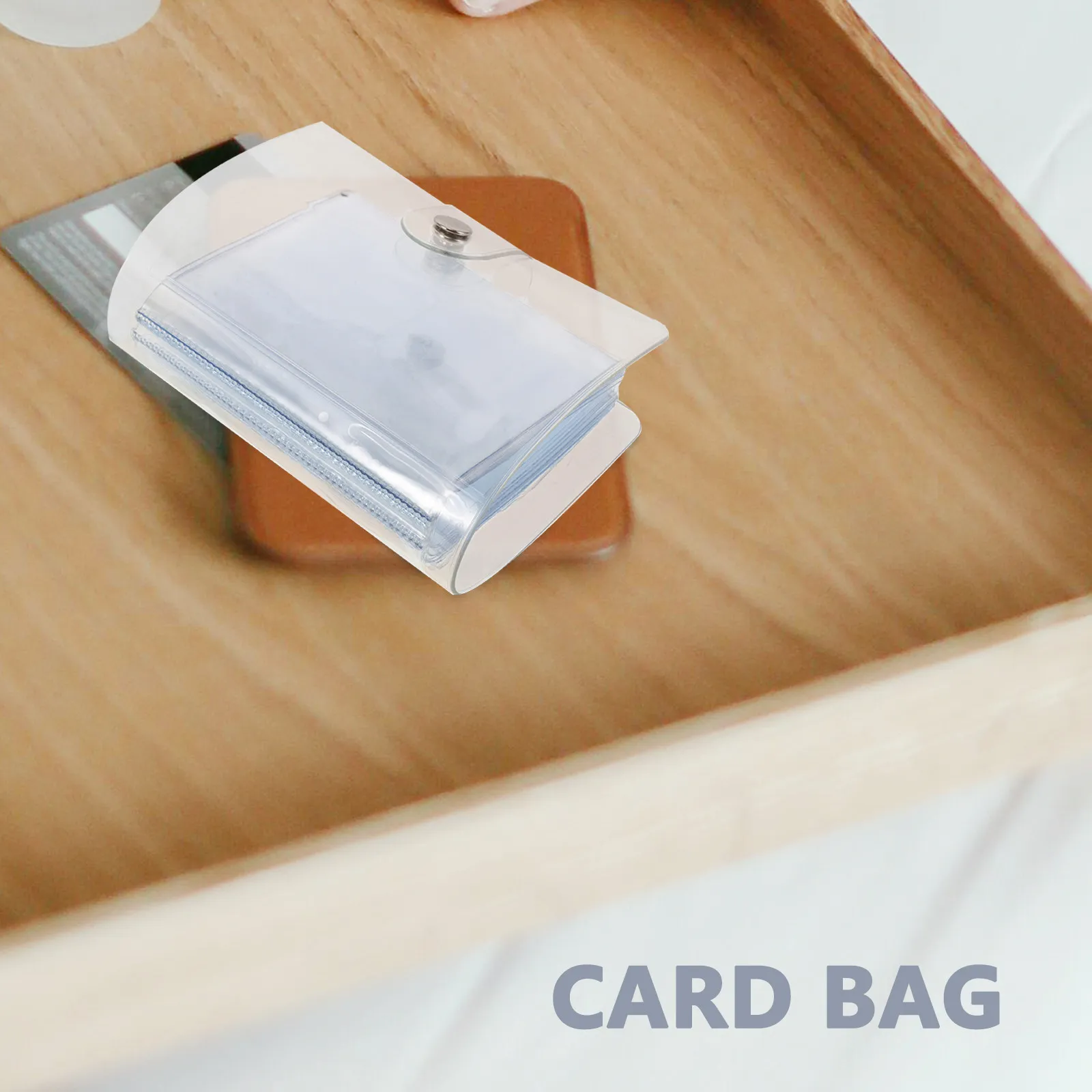 

Mini PVC Photo Album for Cards Business Cards and Kpop Portable Clear Pocket Storage Travel Friendly Small