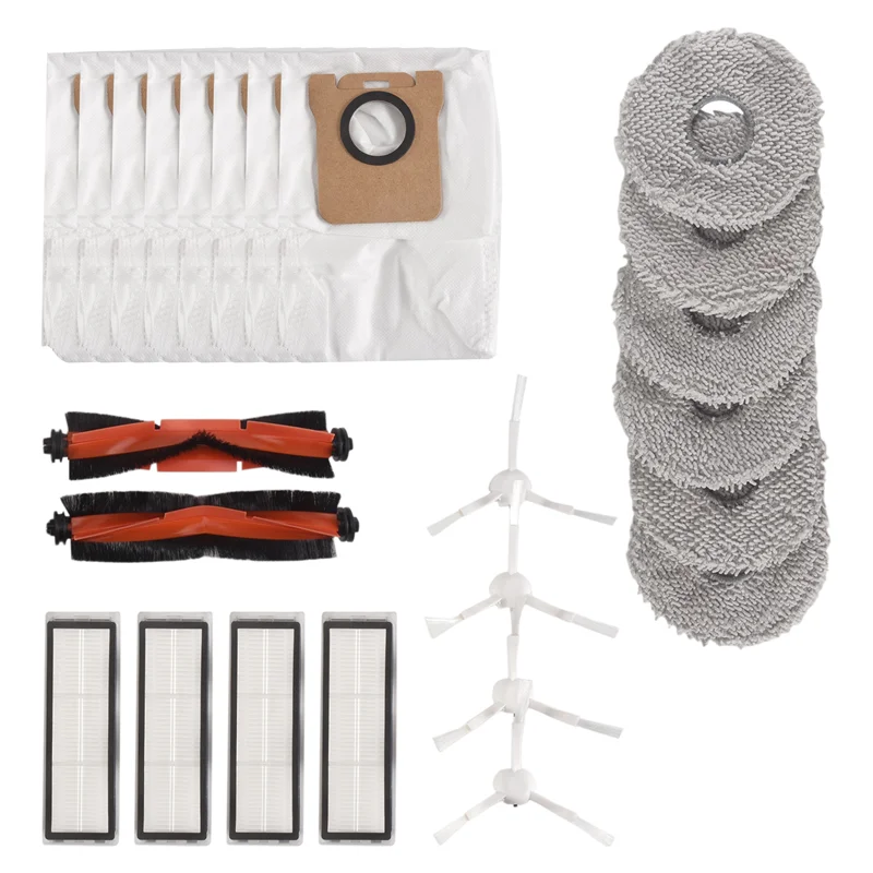 

24PCS Replacement Parts For Xiaomi Robot Vacuum X20 + / X20 Plus Vacuum Main Side Brush Hepa Filter Mop Cloth Dust Baga83x