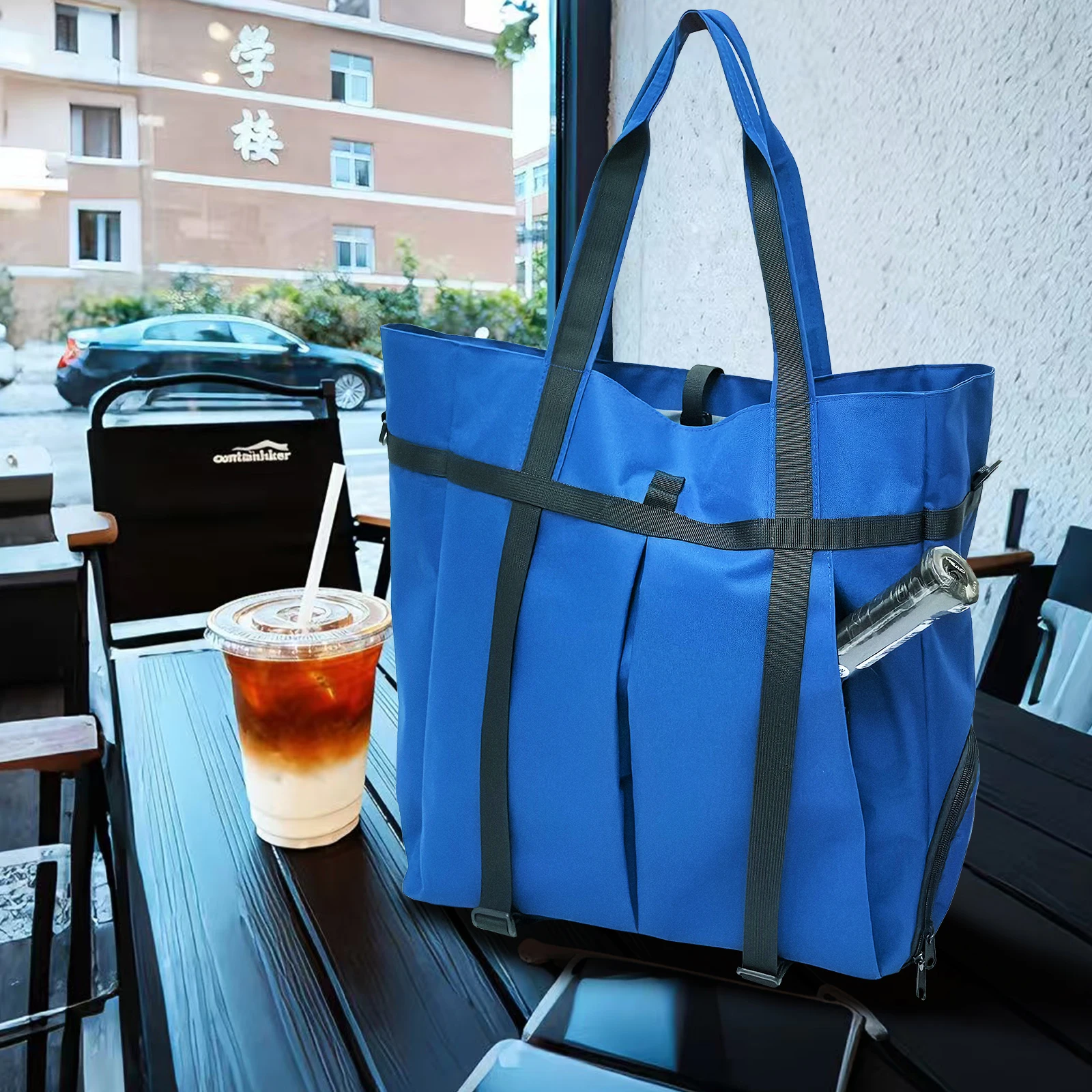 Fashionable Large-Capacity Commuter Tote Bag Waterproof Oxford Cloth Handbag Sporting Yoga Tennis Padel Racket Bag