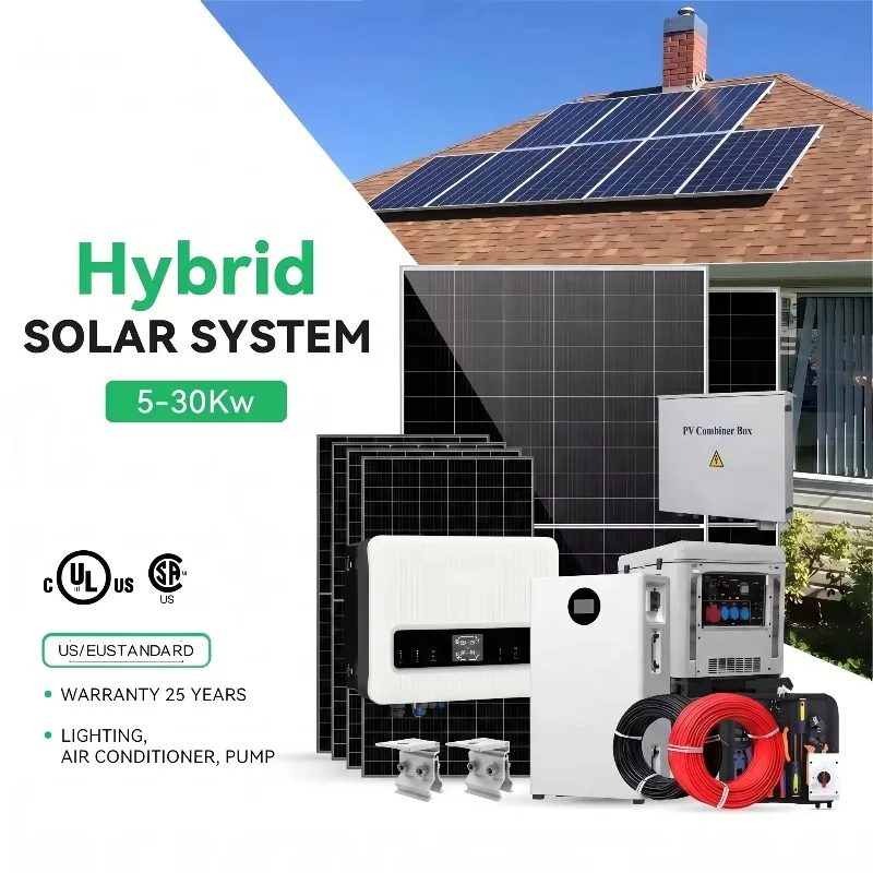 3,54 kW Hybrid-Solarstromanlage für den Hausgebrauch, 3-phasig, mit Smart-Wechselrichter, Kapazität 10-64 kWh.
