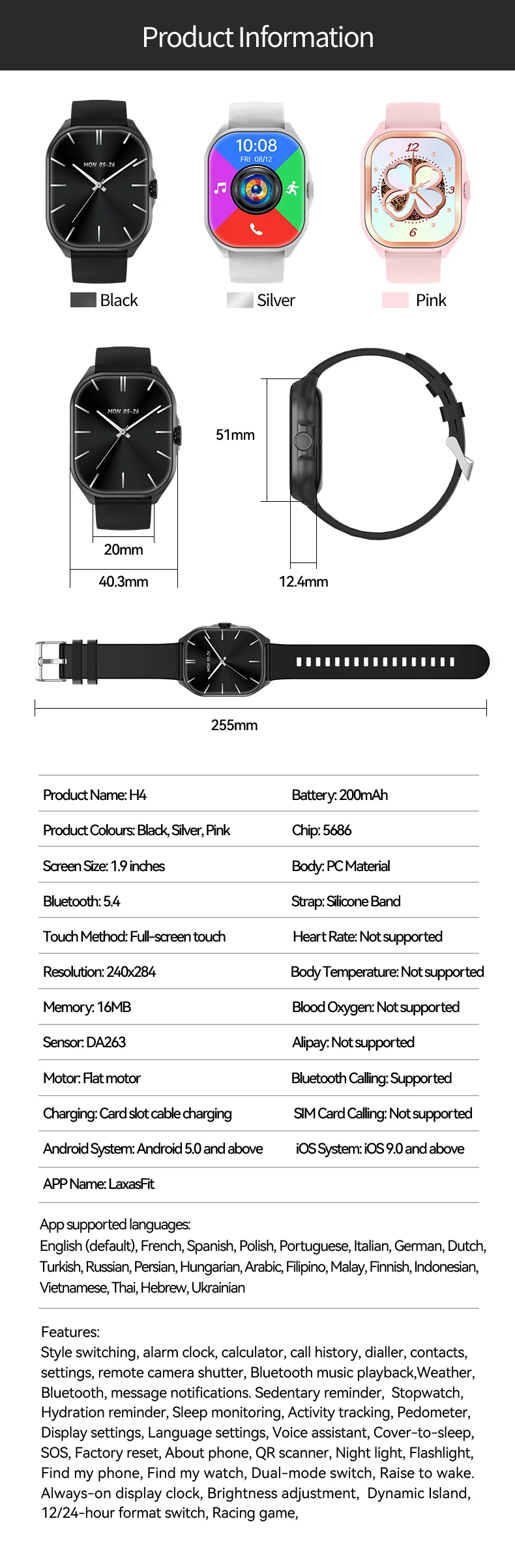 Smart Watch with Bluetooth Calling, 1.88-Inch HD Display and Fitness Tracking description 12
