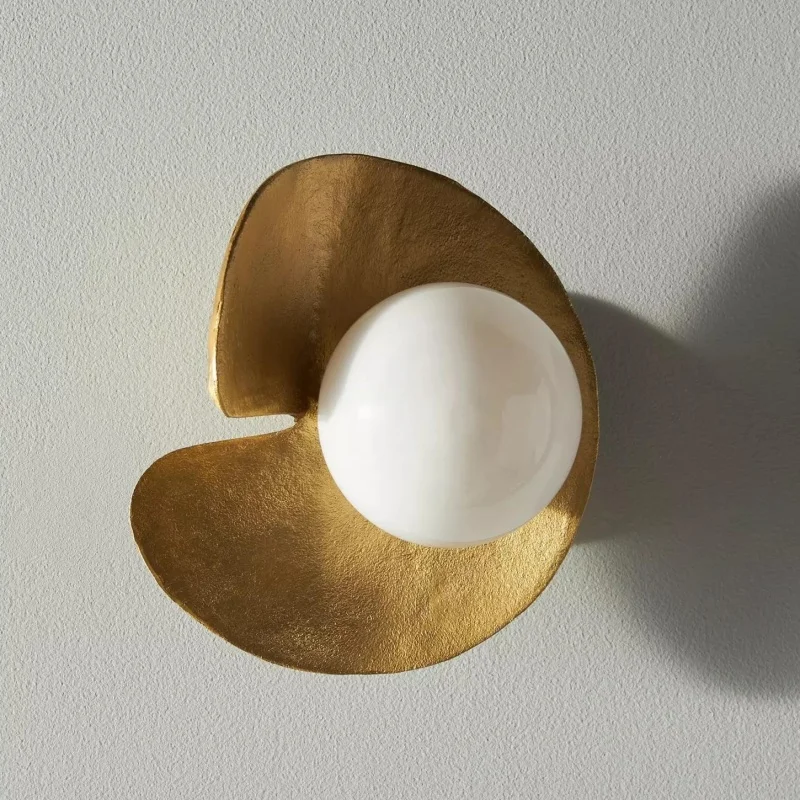 

American creative design wall lamp French retro living room background aisle showroom bedside wall lamp