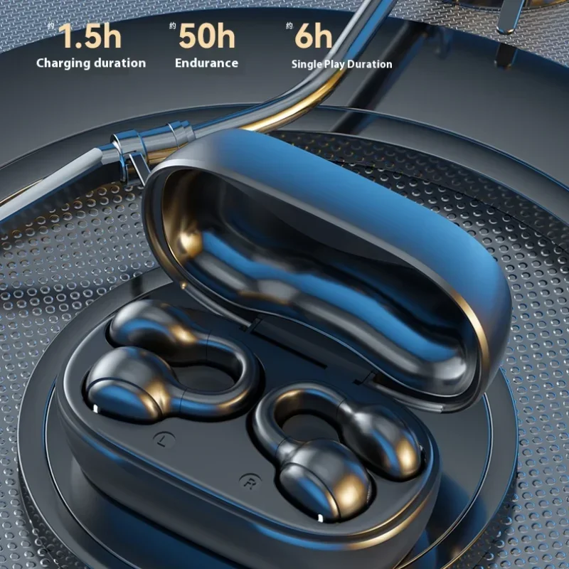 Xiaomi M47 Earphone Konduksi Tulang Nirkabel Bluetooth 5.3 dengan Mikrofon, Peredam Kebisingan untuk Olahraga, Earphone Stereo HiFI