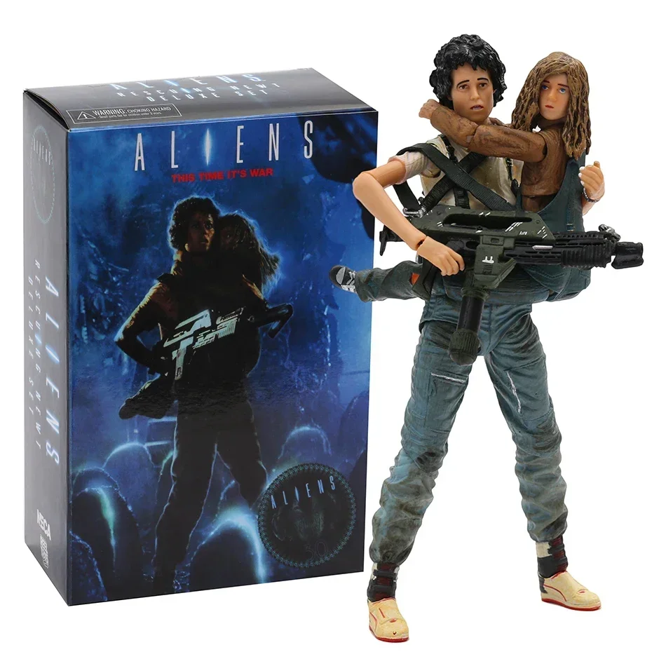 NECA 30th Anniversary Aliens Ripley Rescuing Newt Collectible Model Doll Action Figure Toy