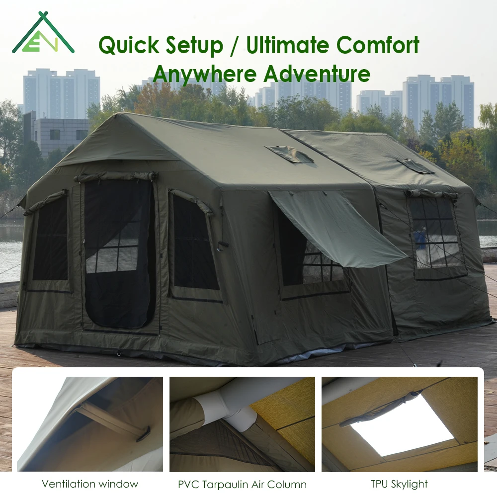 

Custom Expandable Cotton Inflatable Tent 8+8 Modular Design Waterproof UV Resistant 4 Season for Glamping