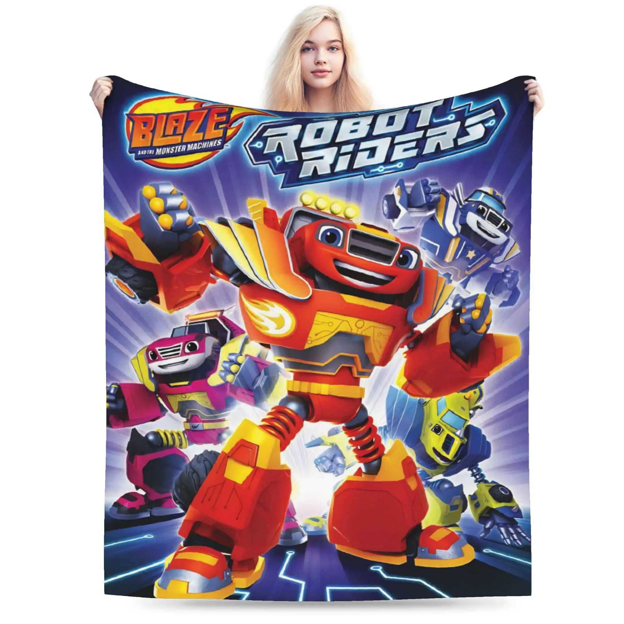 Blaze and the Monster Machines Blanket Cozy Soft  Throw Blankets for Sofa 50x60 Inch Multiple Sizes Bedspread