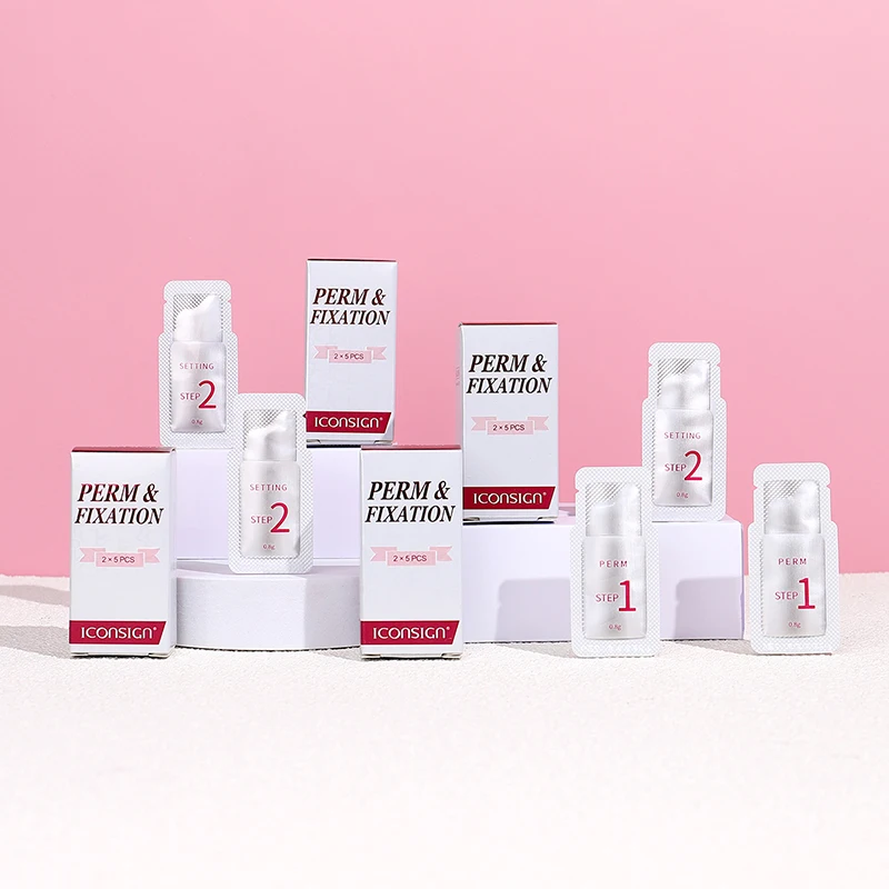 ICONSIGN New Fast Lashes Perm 5~8 Minutes 5 Pairs/Box 0.8g/Bag Lash Lift Lotion Sachet Eyelash Curl Lifting For Beauty Salon