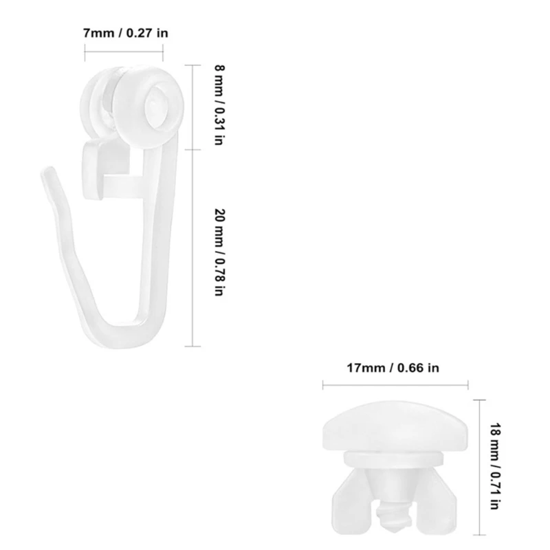 Gancio per binario per tende Binari per tende Set alianti per soffitto Gancio pieghevole con serratura