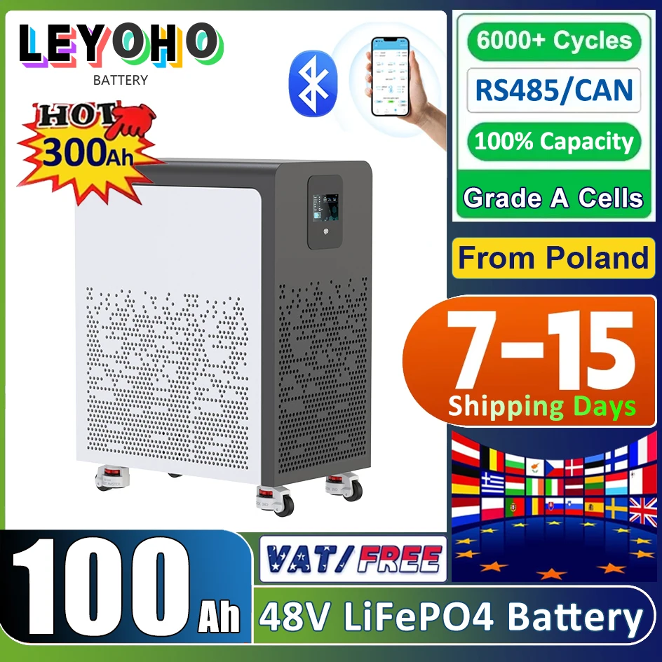 LiFePO4 3.2V 280Ah Battery Cell Grade A 6000+ Cycles Free Busbar Real Test 295Ah For DIY 12V 24V 48V Lithium Battery Pack NO TAX