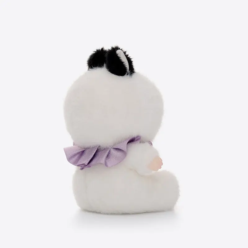 

Плюшевый брелок-кукла ZEIO Yulia из винила, пушистый, в стиле белого волшебника, с фиолетовой сумочкой с рюшами, аксессуар для ключей, украшение для коллекционеров