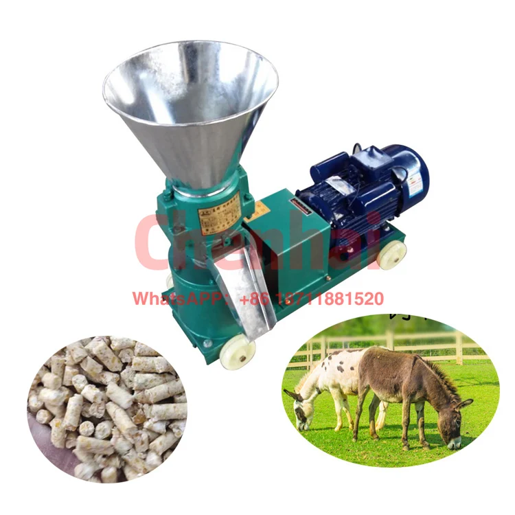 Mini Animal Fish Chicken Feed Maker Biomass Wood Corn Grains Pellet Making Machine