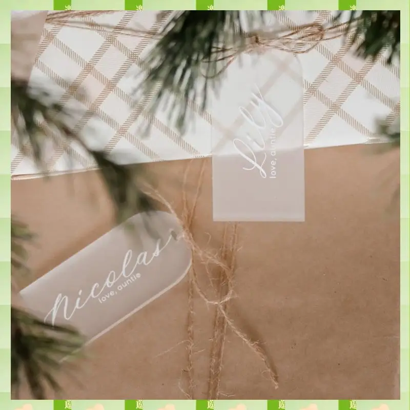 2025年フロストアクリルウェディングブランクプレースカードクリアアーチギフトタグネームプレートシートチャートDIYマークプレースパーティー用、フロストアクリル