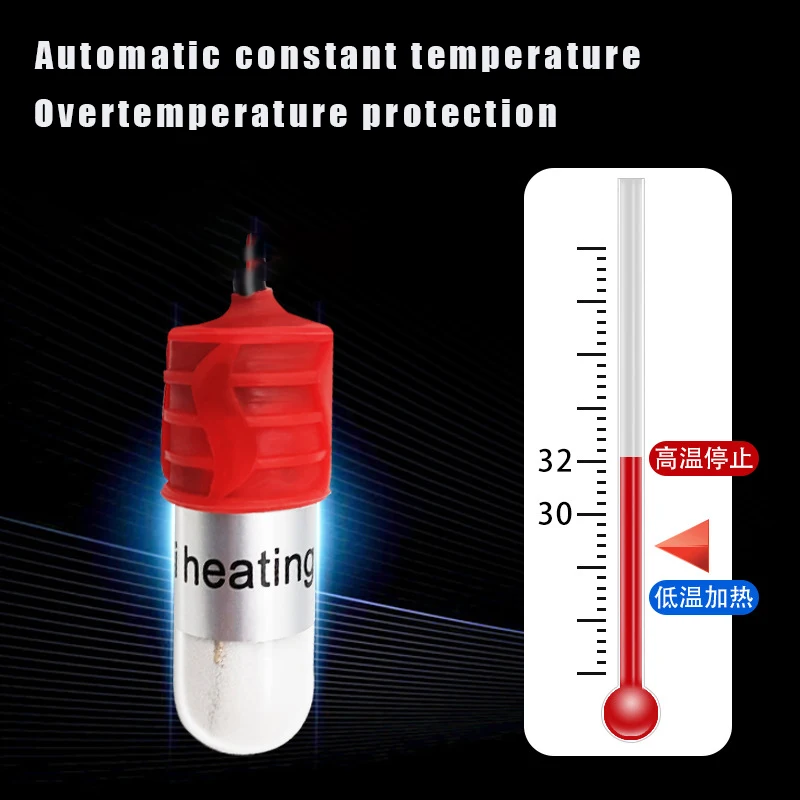Mini USB Heating Rod Heater Small Fish Turtle Tank Low Voltage Rapid Aquarium Temperature Rise Digital LED Electricheating Rods