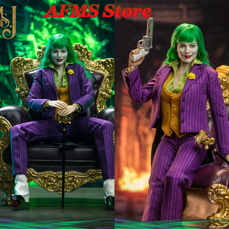 

SWTOYS FS047 1/6 Scale Joker Female Soldier Smile Clow Girl Purple Clothing Full Set 12inch Action Figure Collection