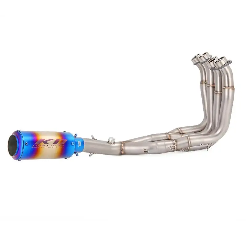 Slip On For Yamaha YZF R6 2006-2016 Motorcycle Exhaust System Front Link Pipe 51mm Muffler Silencer Stainless Steel Escape