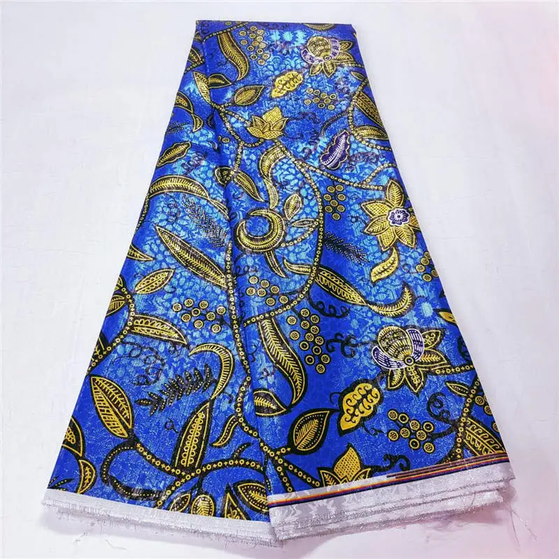 5 Yards New Design High Quality African Style Gold Line Embroidery Jacquard Lace Fabric For Party Prom Dress Material.