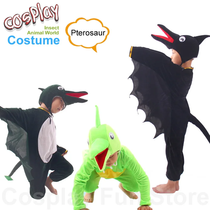 

Kids Cosplay Pterosaur Costumes Dinosaur Performance Clothing Dragon Animals Jumpsuits Children's Party Dancing Dress Halloween