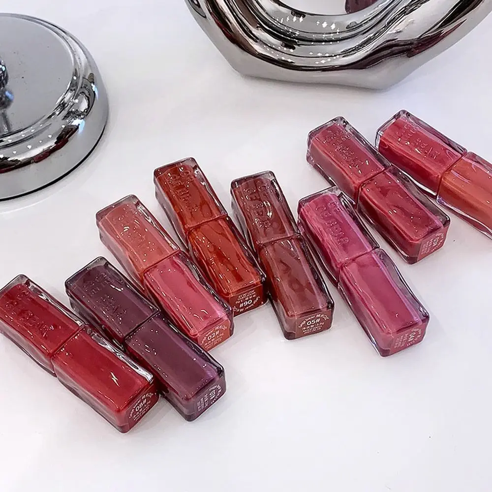 مرآة ترطيب الوجه أحمر الشفاه غير عصا كوب مقاوم للماء ملمع الشفاه الزائفة اللون الطبيعي تطوير عارية الشفاه الصقيل النساء