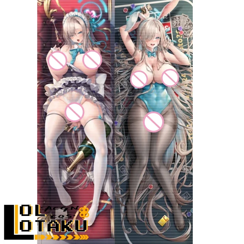 Itinose Asena Dakimakura fronha de corpo inteiro, arquivo azul do jogo, capa sexy abraço, fronha otaku, cama de casa