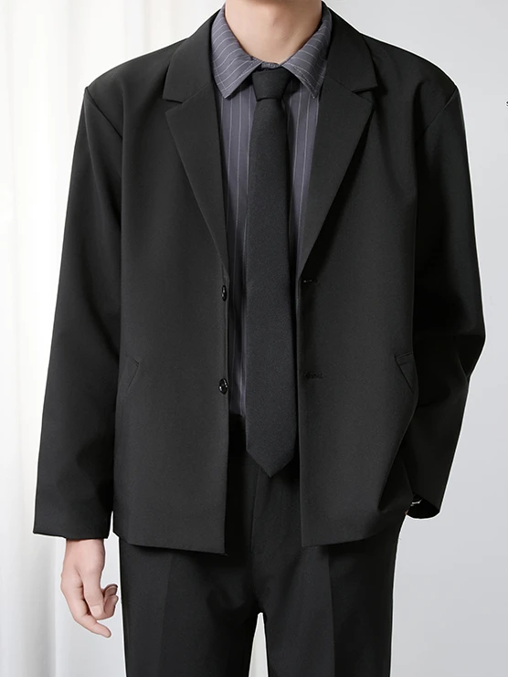 

Мужской деловой пиджак с подплечниками, приталенный, повседневный, однобортный, профессиональный, формальный, в западном стиле, малого размера