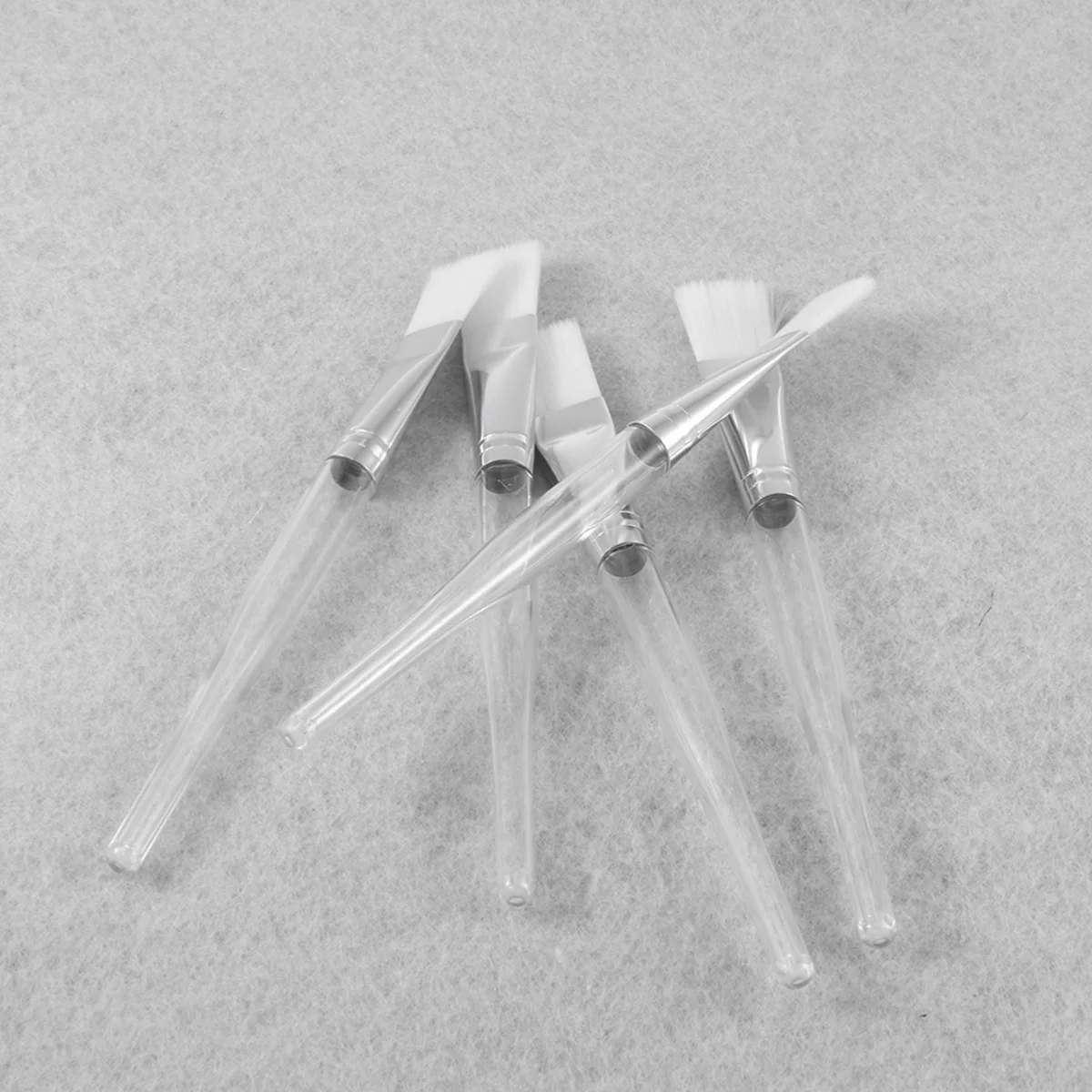 

10 Pcs Face Mask Brush Set Clear Plastic H Makeup Applicator Nail White Color For Skincare Products
