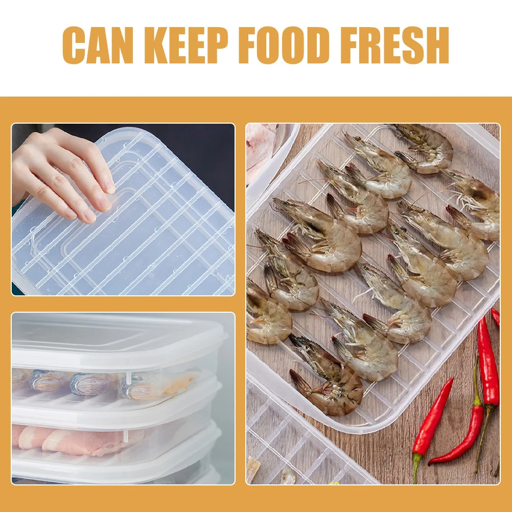 

4Pcs Fridge Storage Containers Airtight Sealing Boxes for Lunch Meats Fruits Vegetables Nuts Sealing Food Boxes