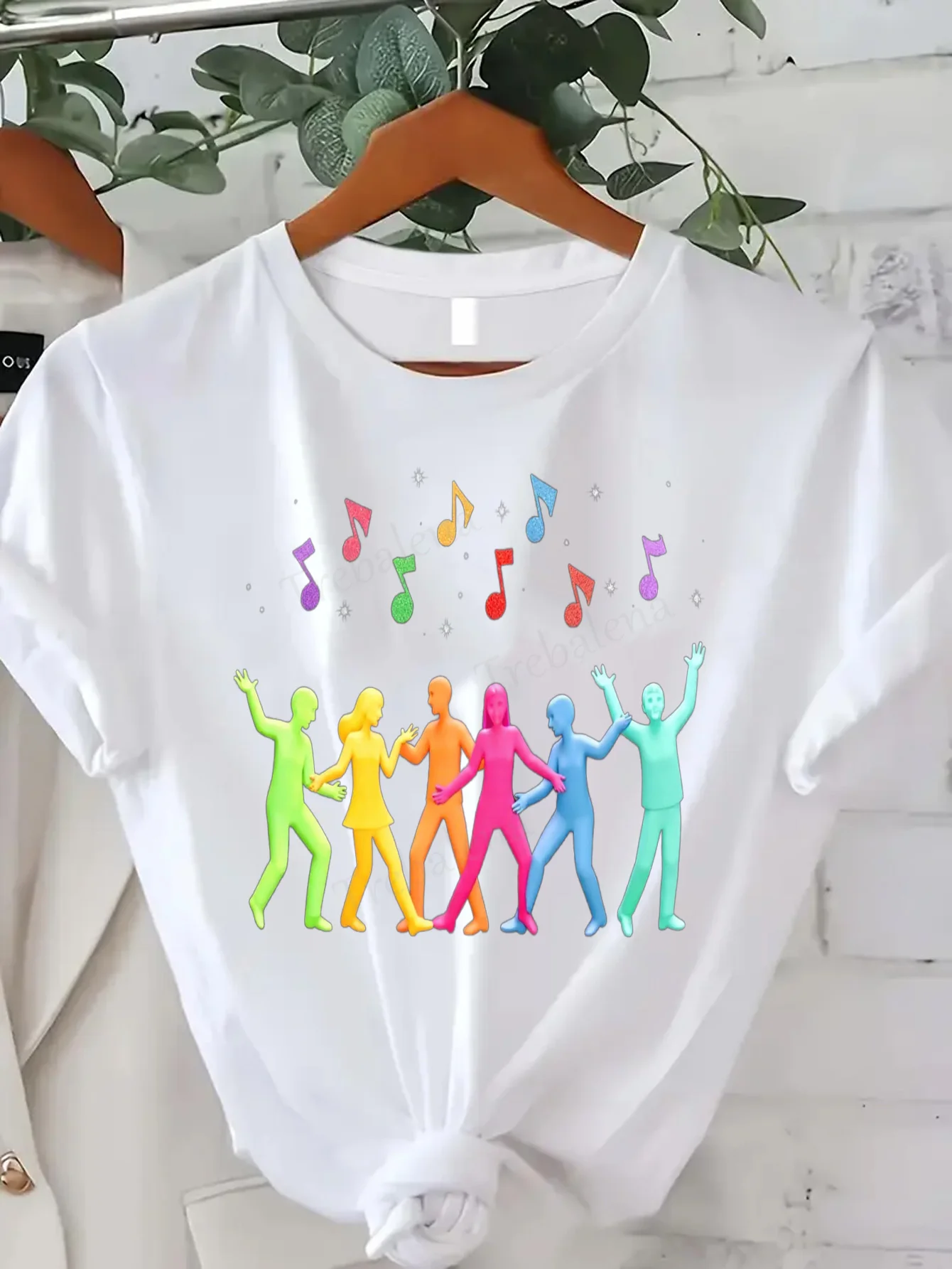 

Women T-shirt Colorful Dance Music T-Shirt for Women, Fun Party Style