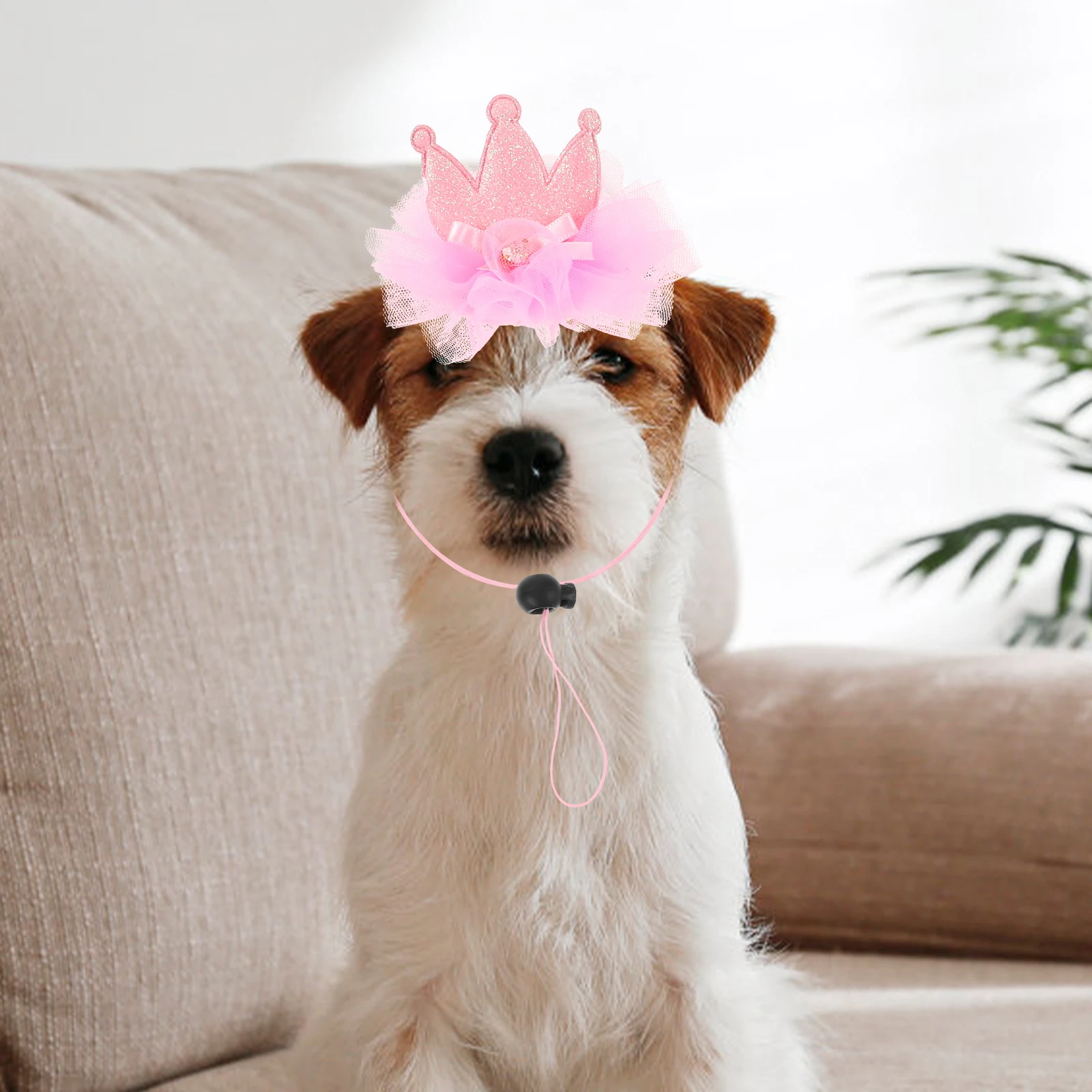 

Pet Crown Hat Birthday Party Carnival Cartoon Dog Cat Accessory Costume Pink Adjustable Pet Headwear Dog Supplies