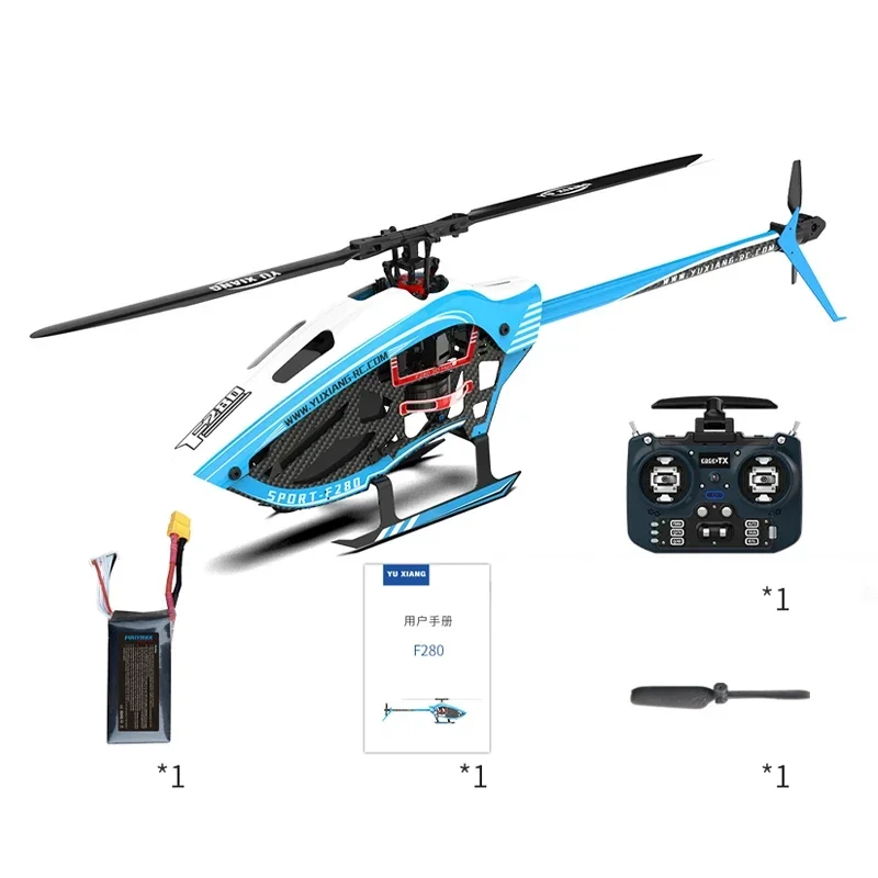 Yxznrc F280 Remote Control Helicopter 3d Stunt Reverse Rc Six-channel Brushless Motor 2.4g Direct Drive Helicopter Model Toy