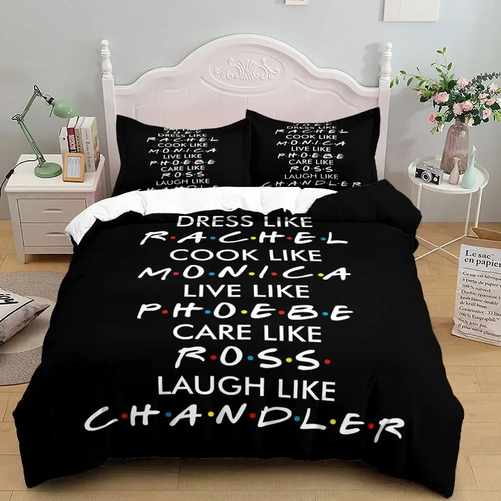 Luxury New 3D Print Friends TV Show Bedding Sets Duvet Cover Set With Pillowcase Double Twin Full Queen Bedclothes Home Decor