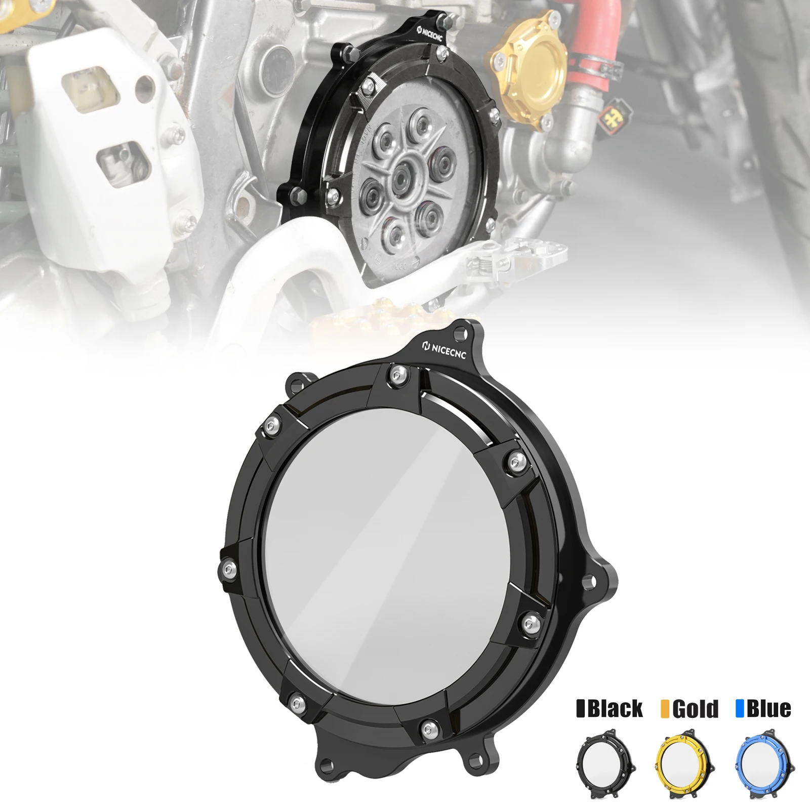 For Suzuki 2000-2024 DR-Z 400 400E 400S 400SM DRZ400 DRZ400E DRZ400S DRZ400SM Motorcycle Transparent Clutch Cover Clear Guard