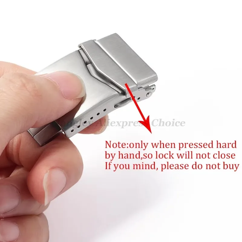 18mm 20mm 22mm Stainless Steel Watch Band Buckle for Seiko Watch Strap Clasp Double Lock Button for Ghost Diving Diver Buckles image 6