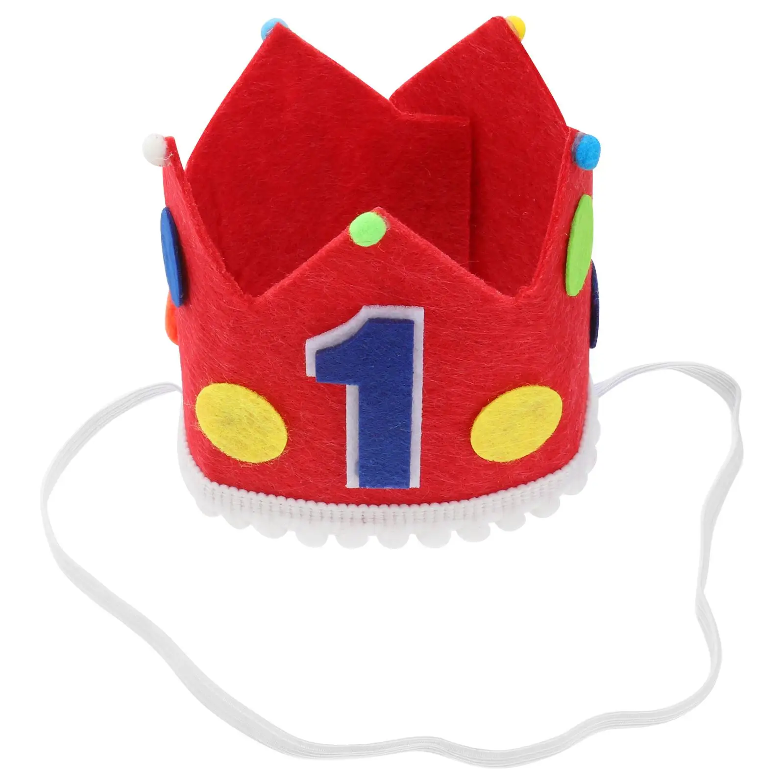 Baby First Birthday Party Hat Infant Headband Pull The Flag Kids Hair Accessories Circus Theme