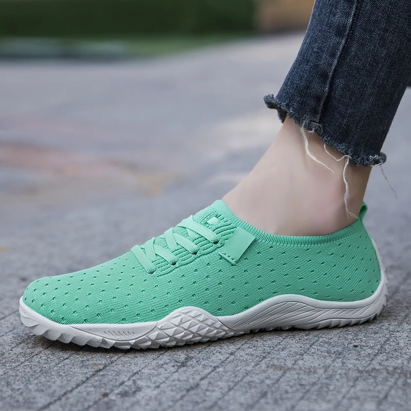 Nuevos zapatos Damyuan, zapatillas transpirables para mujer, zapatos deportivos de malla ligera a la moda con cojín de aire para mujer, mocasines para caminar con cordones para exteriores