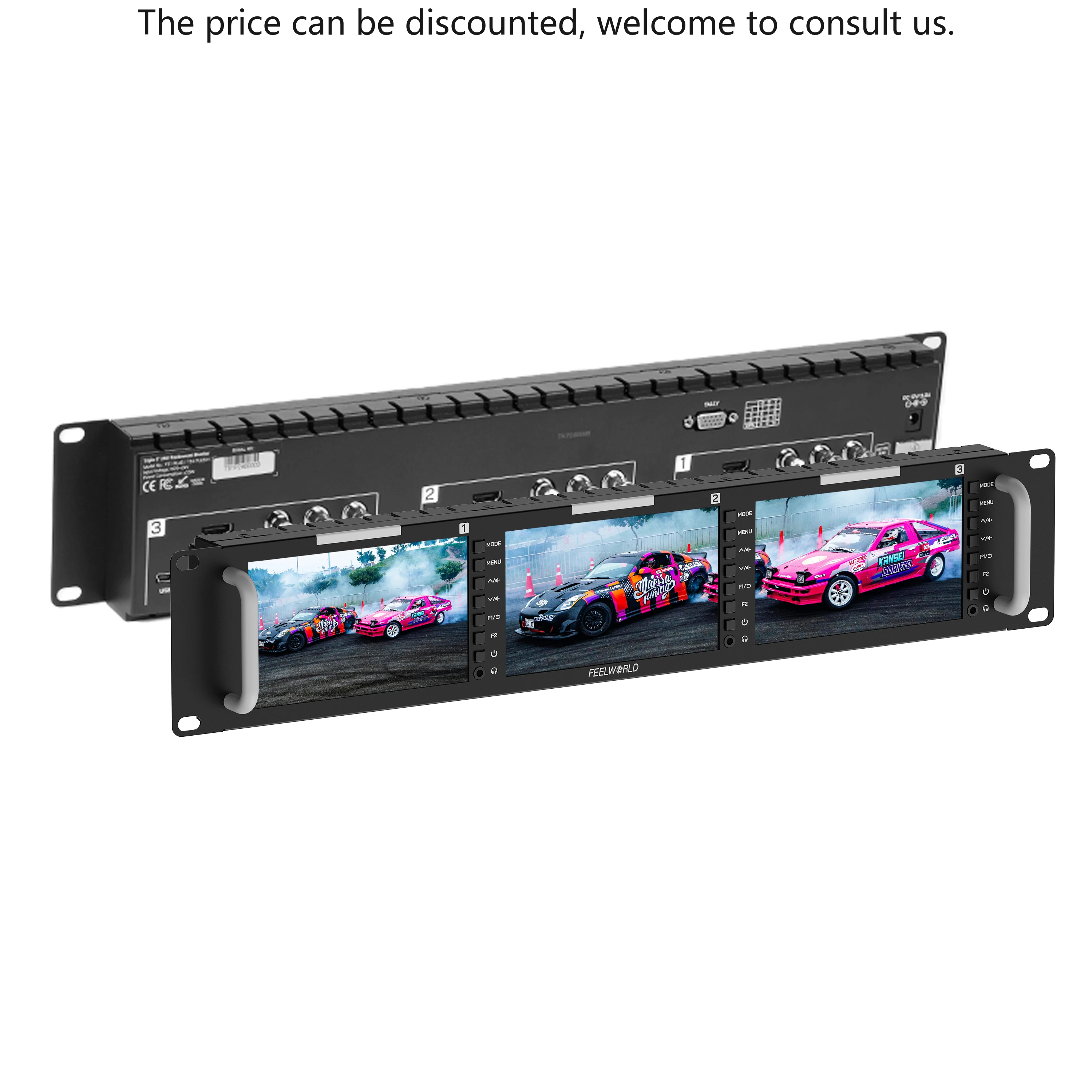 

FEELWORLD T51 PLUS 5,5-дюймовый монитор для монтажа в стойку Full HD 3G-SDI 4K HDMI AV-вход Монитор для вещания Монитор для монтажа в стойку с HDMI