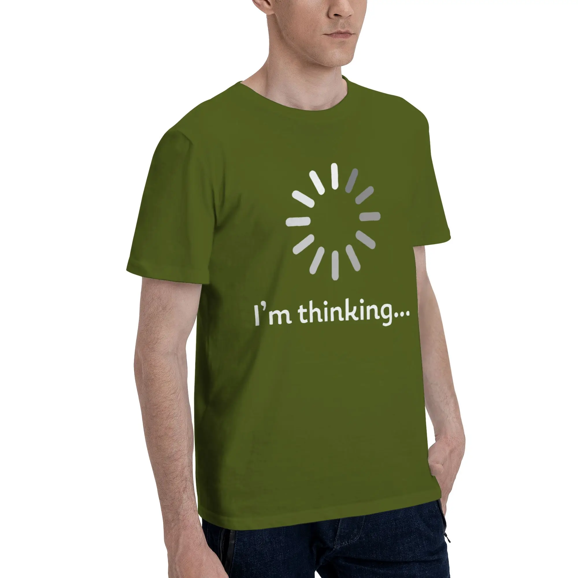 Men I'm Thinking T Shirt Computer Gamer Pure Cotton Tops Amazing Short Sleeve Round Collar Tee Shirt Gift Idea T-Shirt