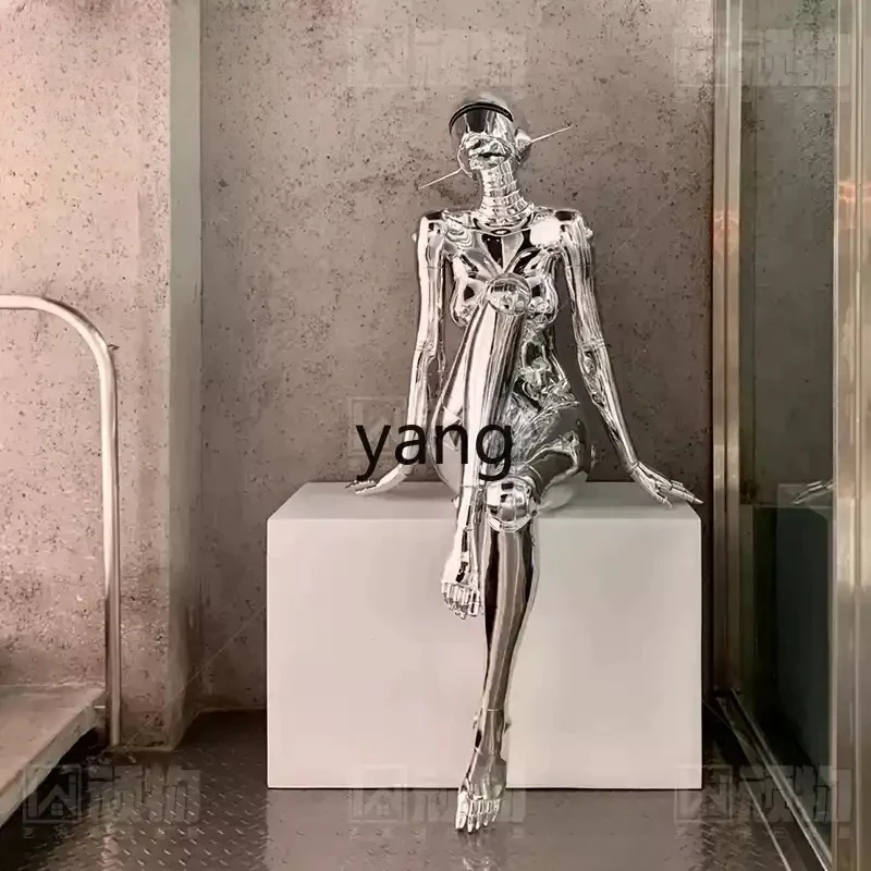 

yjq sculpture electroplating living room milk tea shop Internet celebrity shop soft decoration floor ornament