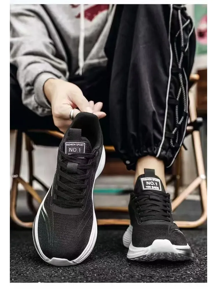 Atmungsaktive Mesh-Herrenschuhe, leichte, lässige Turnschuhe, rutschfeste, weiche Sohle, Laufschuhe für Herren, Frühling und Sommer