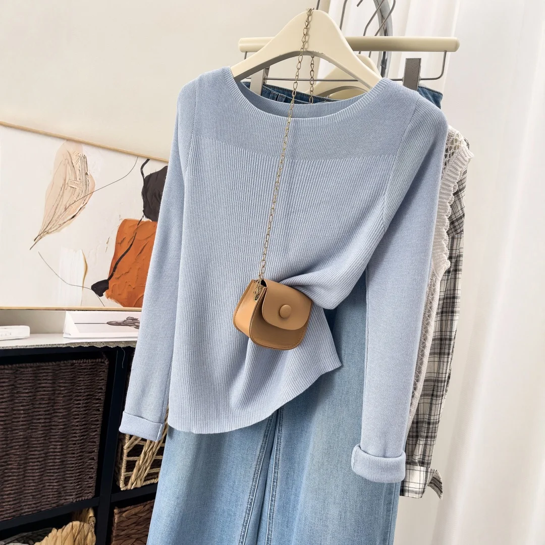 

Women Knit Undershirt Slim Fit Slimming Sweater Design Niche Autumn Winter Top