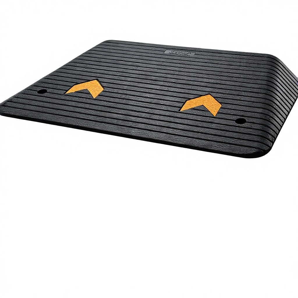 Driveway Car Safety Curb Ramp 88mm Height Heavy Duty Street Portable Vehicle Rubber Road Kerb Ramp