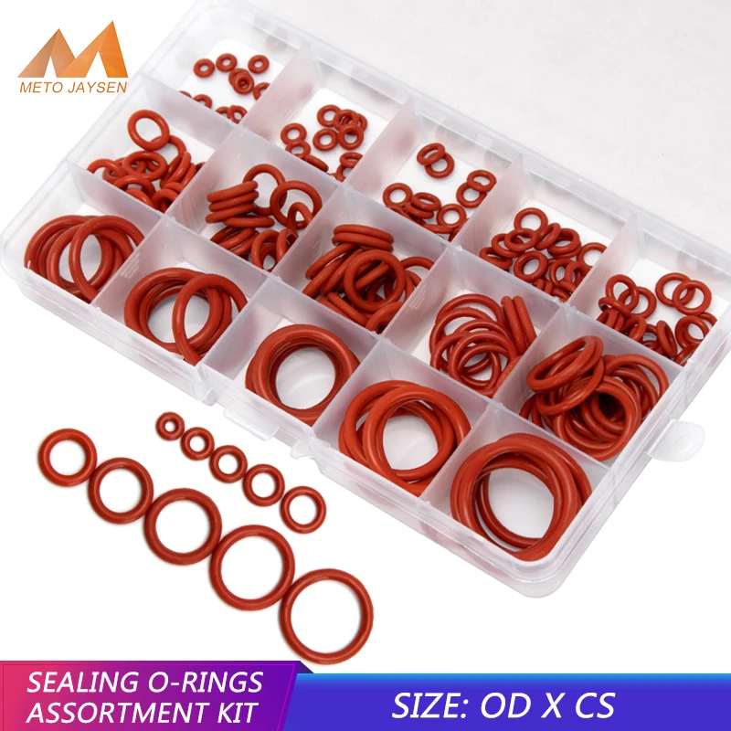 

150PCS PCP Paintball VMQ High Pressure Sealing Silicone O-rings Red OD 6-30mm CS 1.5mm 1.9mm 2.4mm 3.1mm Gasket Replacements