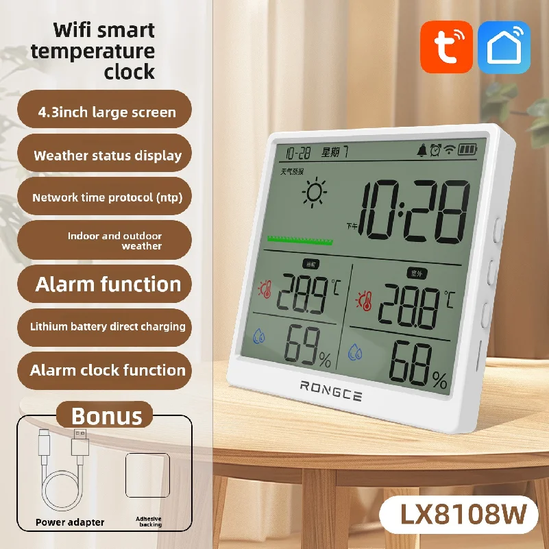 

Wireless Smart Home WIFI Temperature Humidity Meter Home Weather Sensor Indoor Outdoor Hygrometer Thermomet