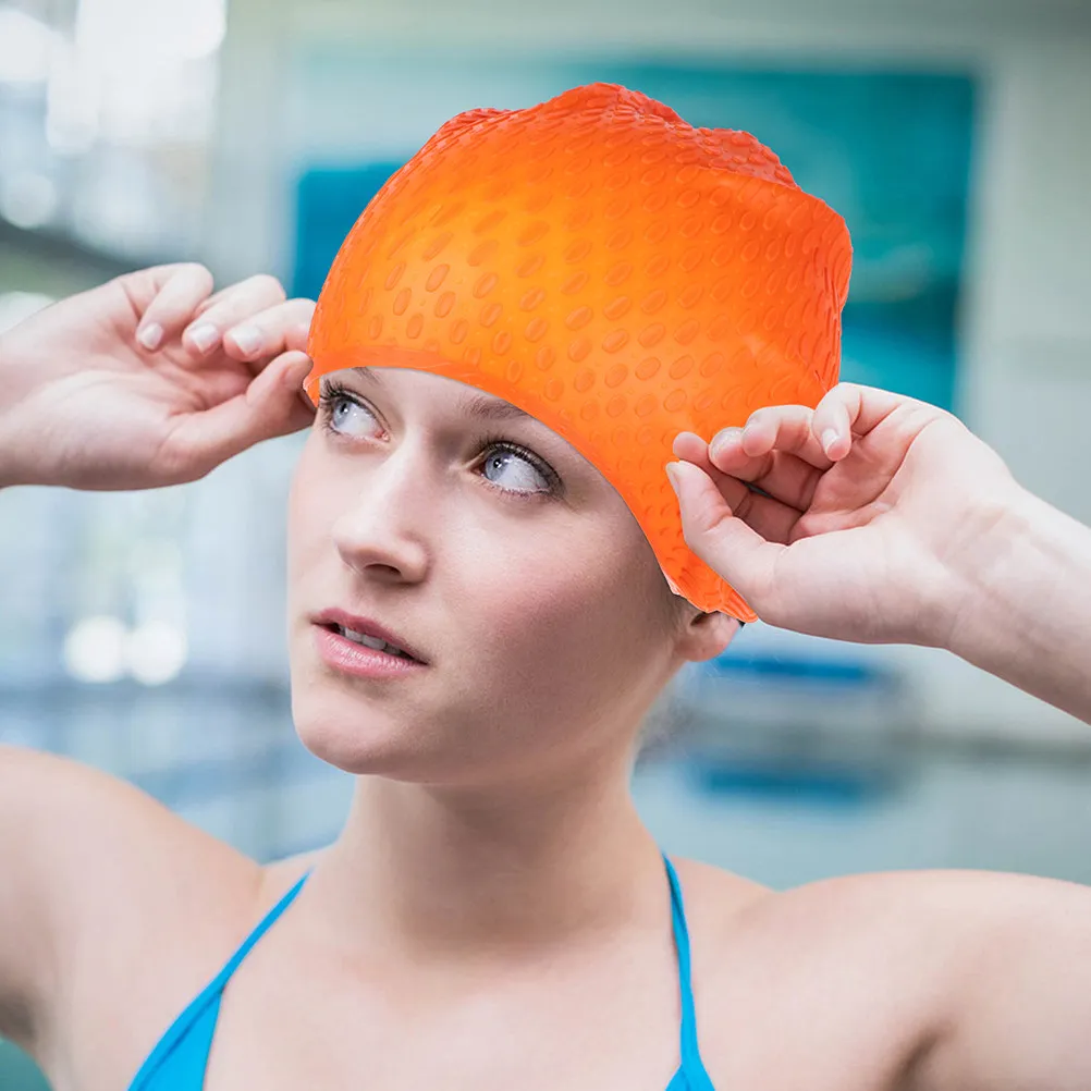 

2 шт. силиконовые шапочки для плавания, защита волос для длинных волос, шапочка для плавания для взрослых, женская и мужская шапочка для плавания и купания