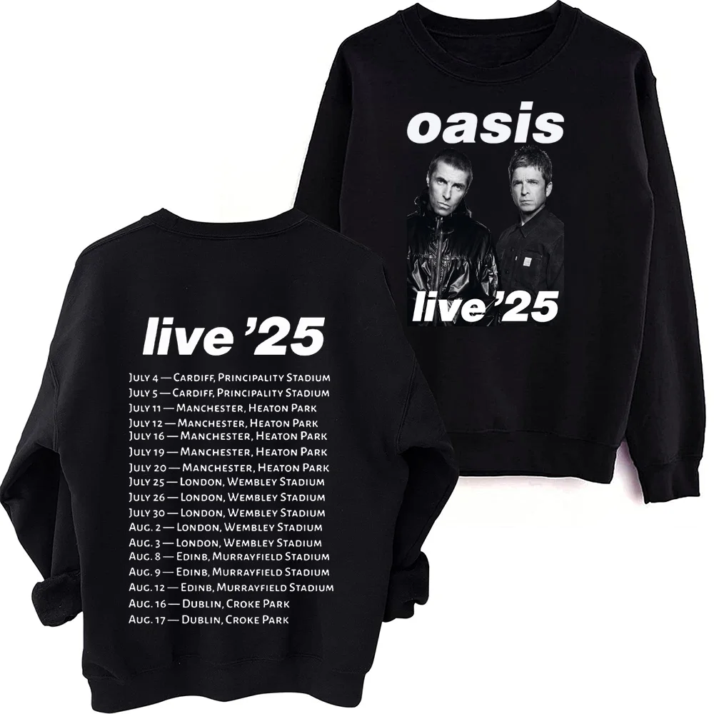 Oasis Live 25 Tour Sweatshirt Man Women Oversized Crewneck Sweatshirts Fans Gift